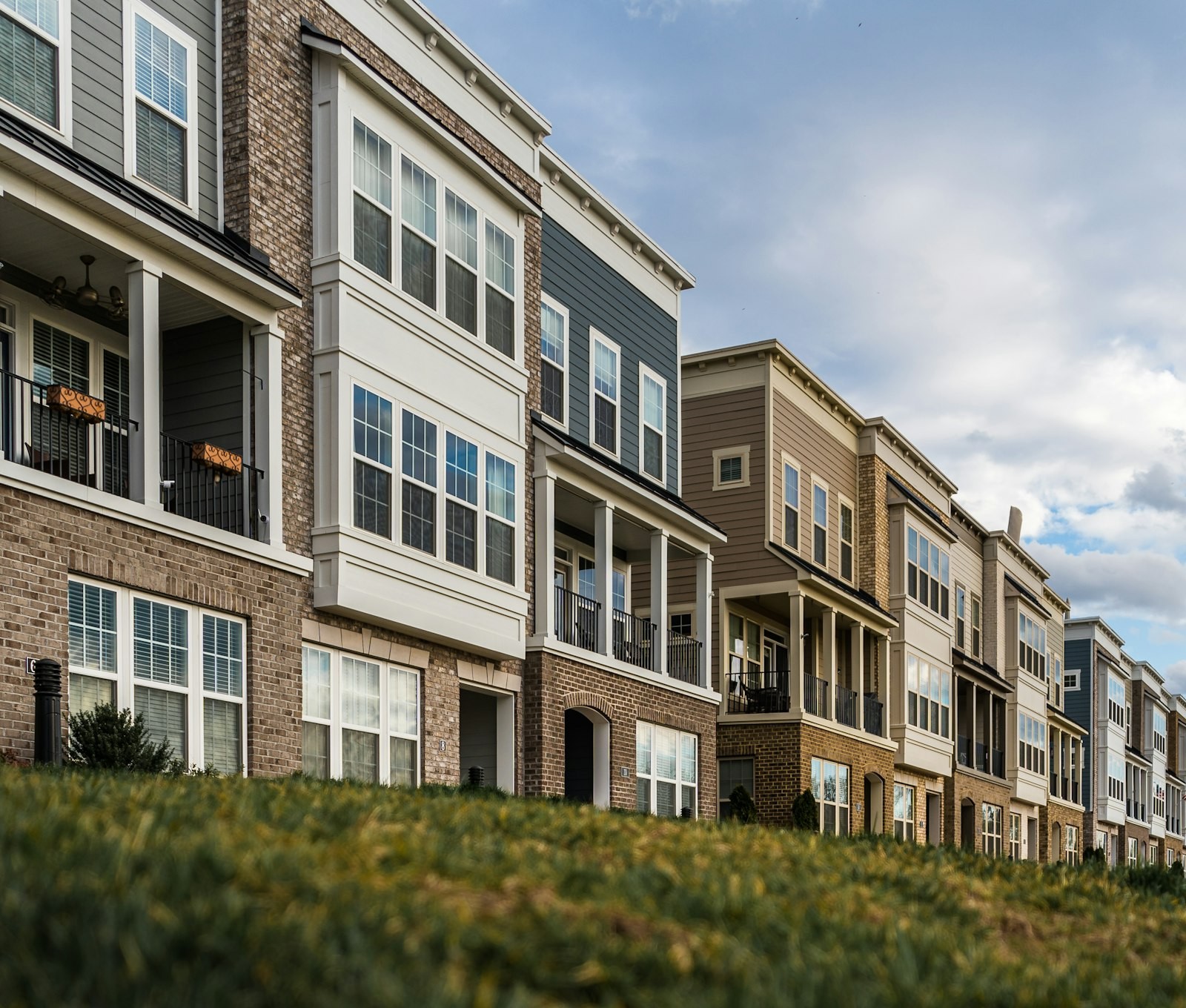 A new-construction multi-family townhome investment property