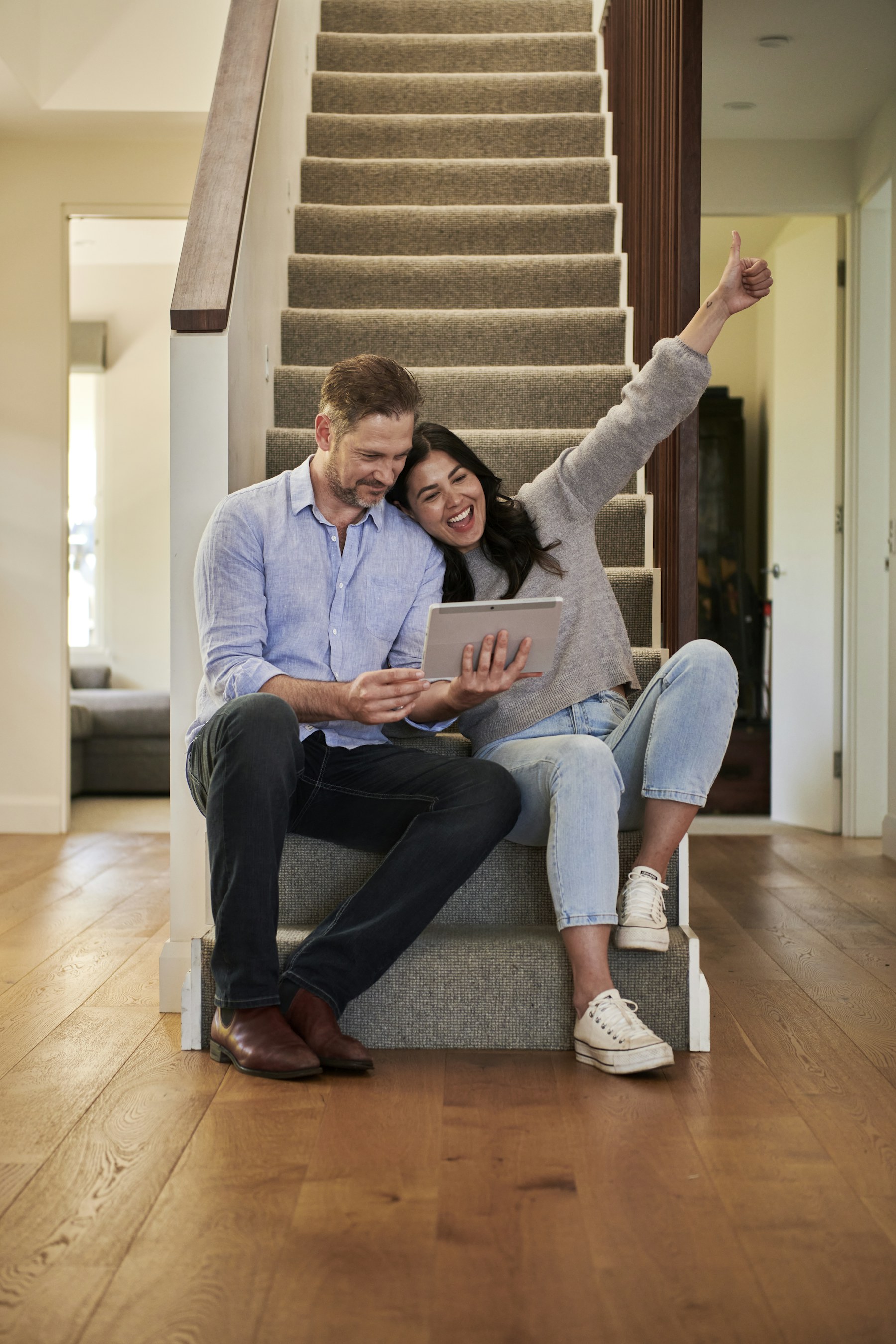 Two people planning together across a table